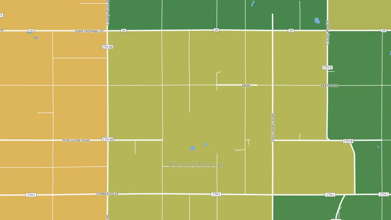 Krok, WI Map of Theft Rates