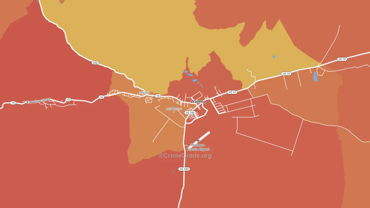 Kuhio Village, HI Map of Theft Rates