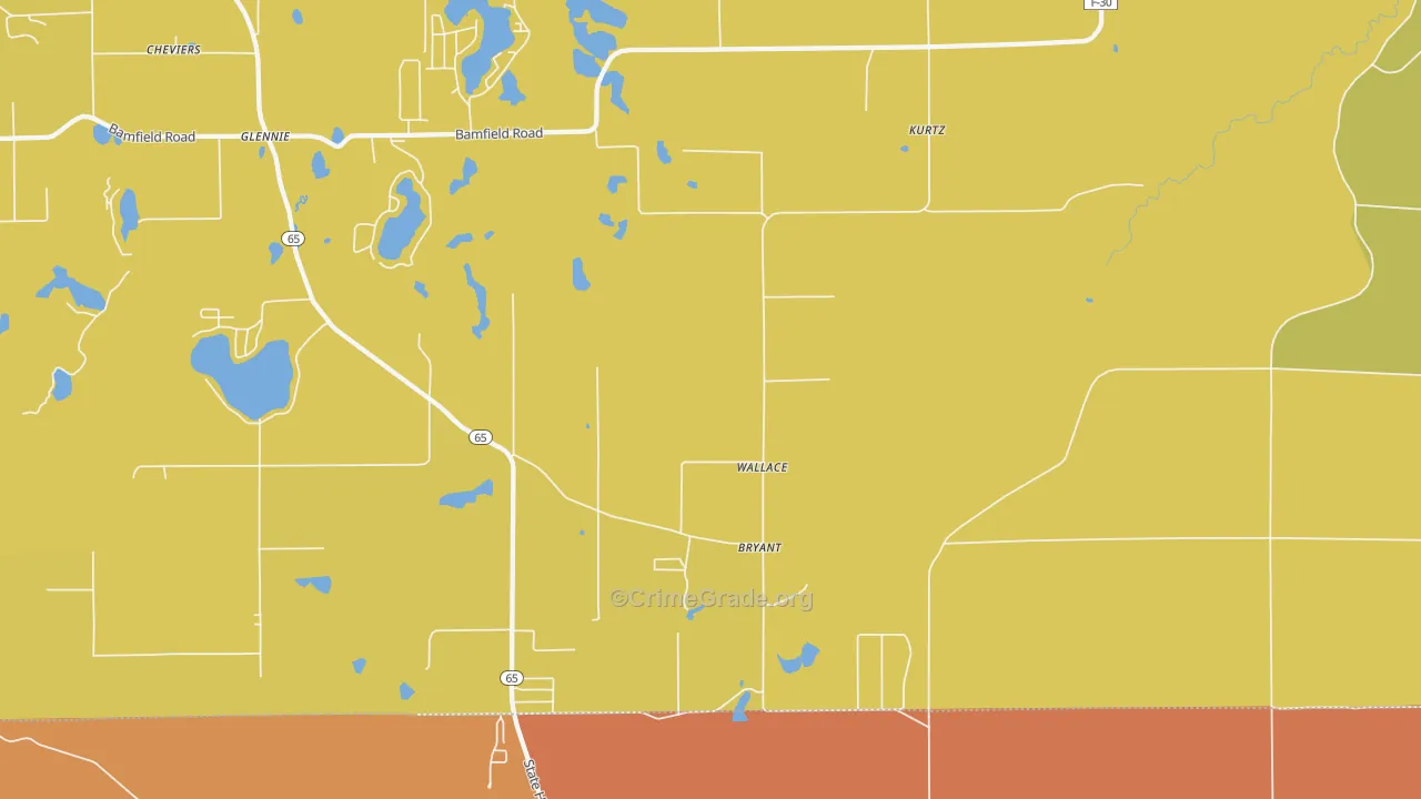 Kurtz, MI Map of Theft Rates