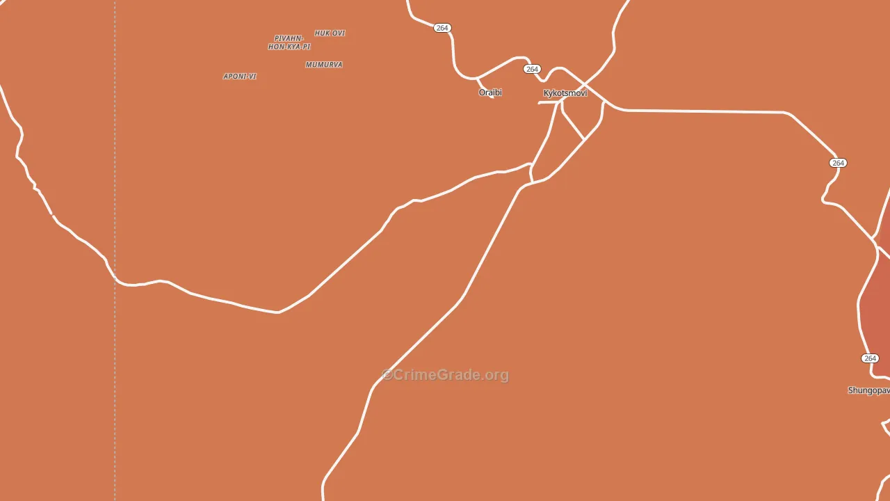 Kykotsmovi Village, AZ Map of Theft Rates