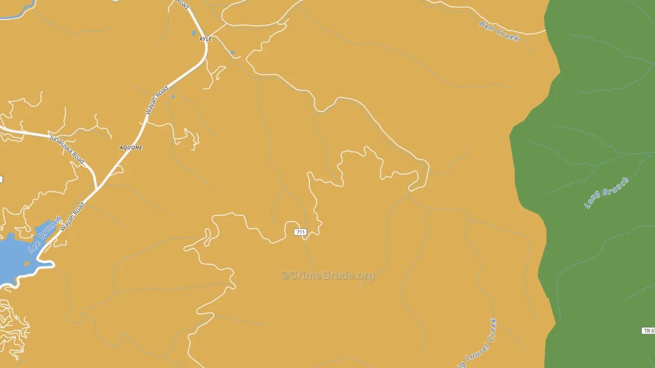 Kyle, NC Map of Theft Rates
