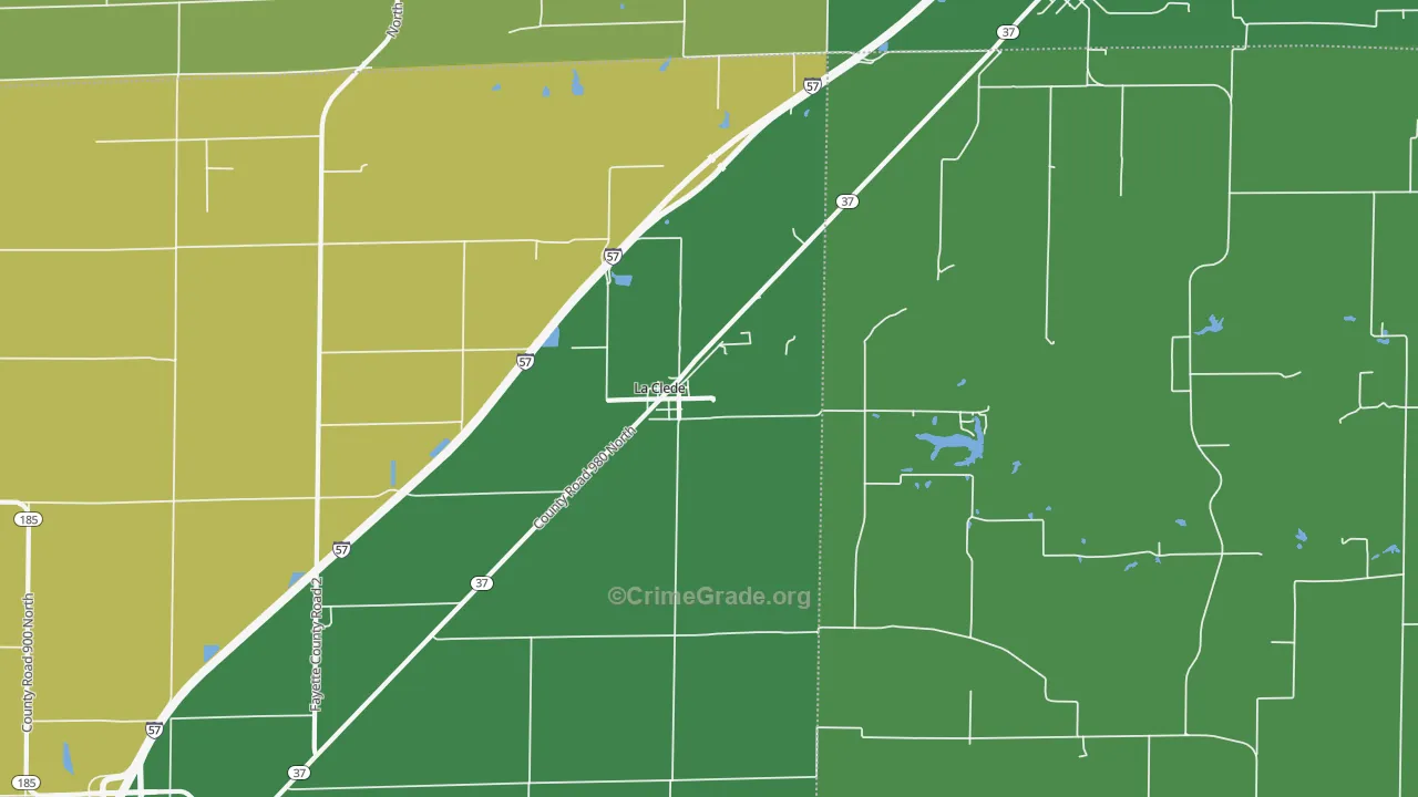 La Clede, IL Map of Theft Rates
