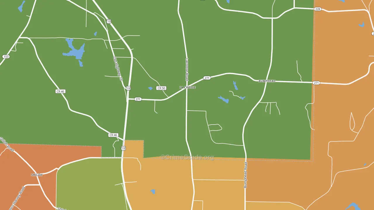 La Crosse, GA Map of Theft Rates