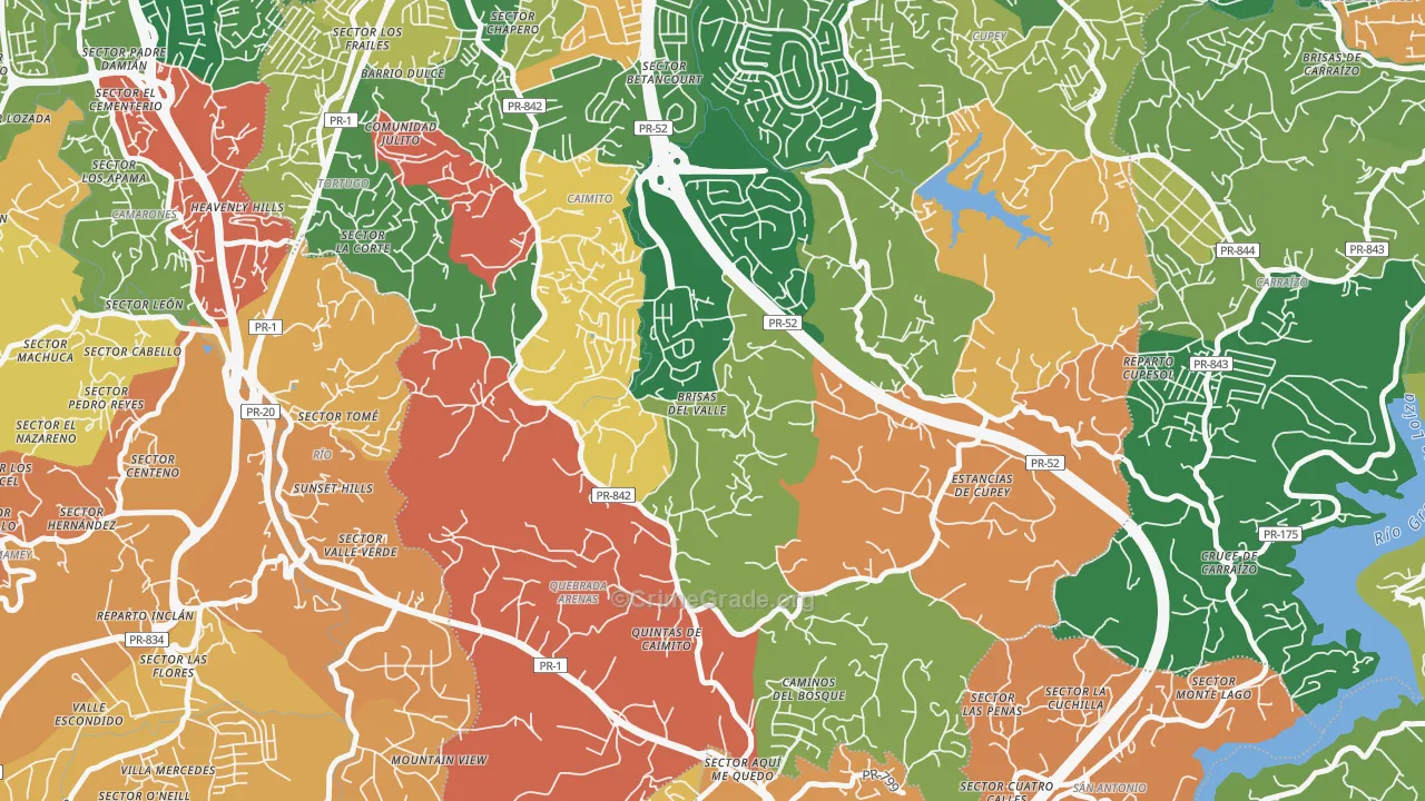 La Cumbre, PR Map of Theft Rates