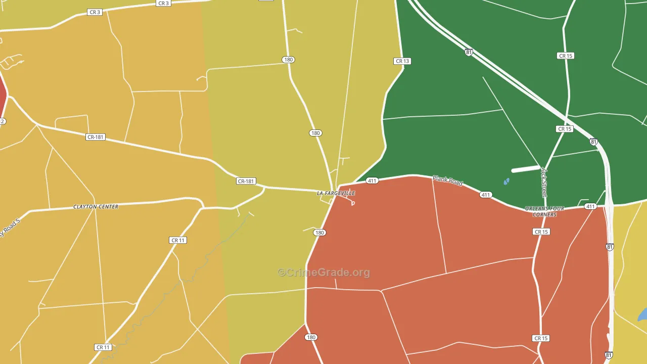 La Fargeville, NY Map of Theft Rates