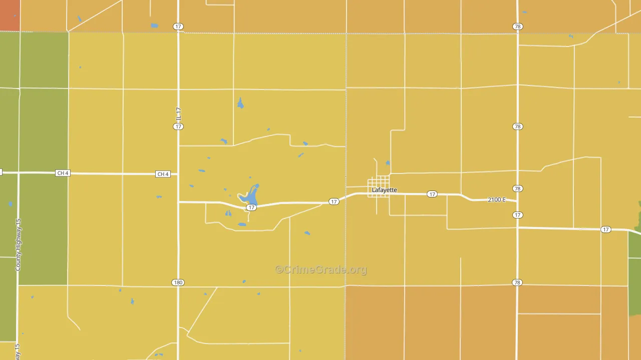 La Fayette, IL Map of Theft Rates