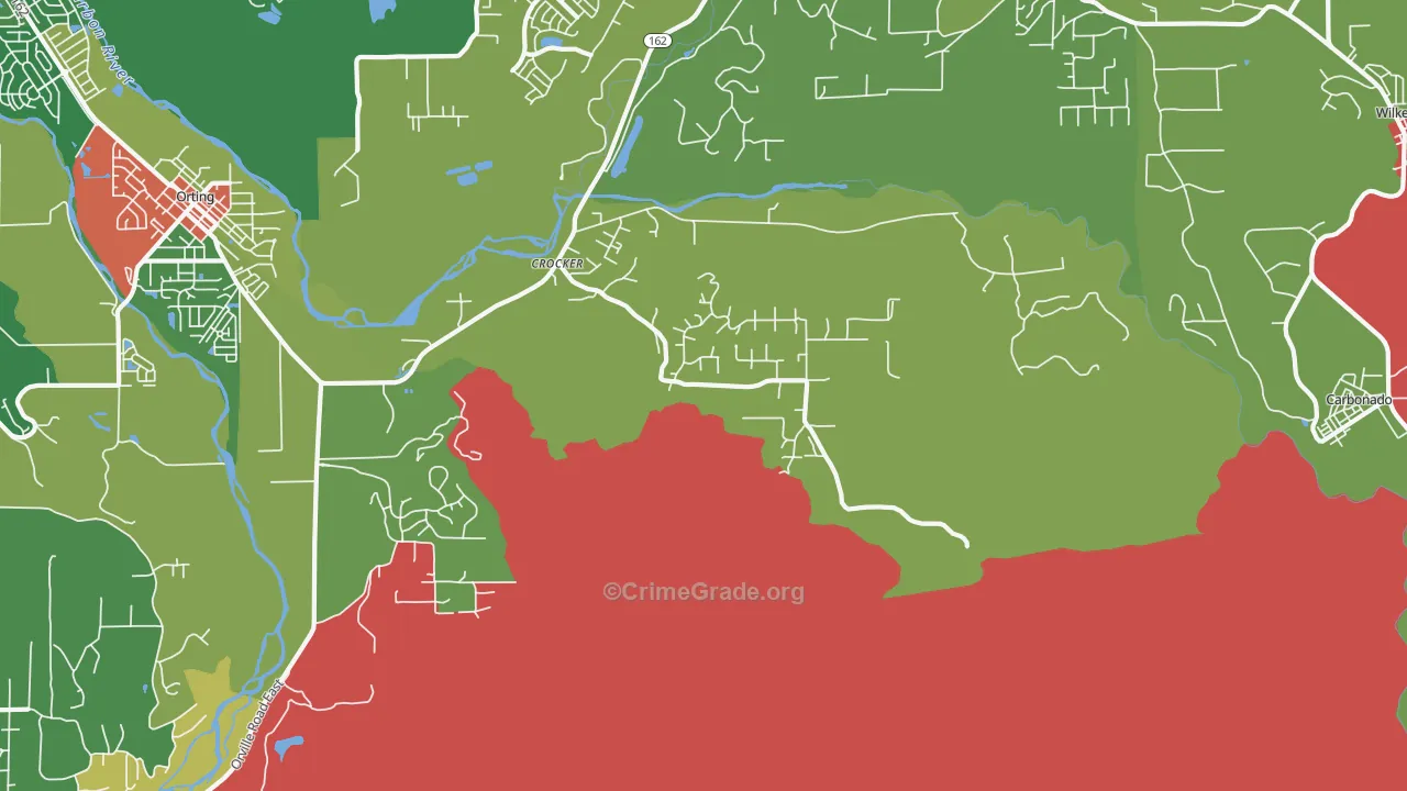 La Grande, WA Map of Theft Rates