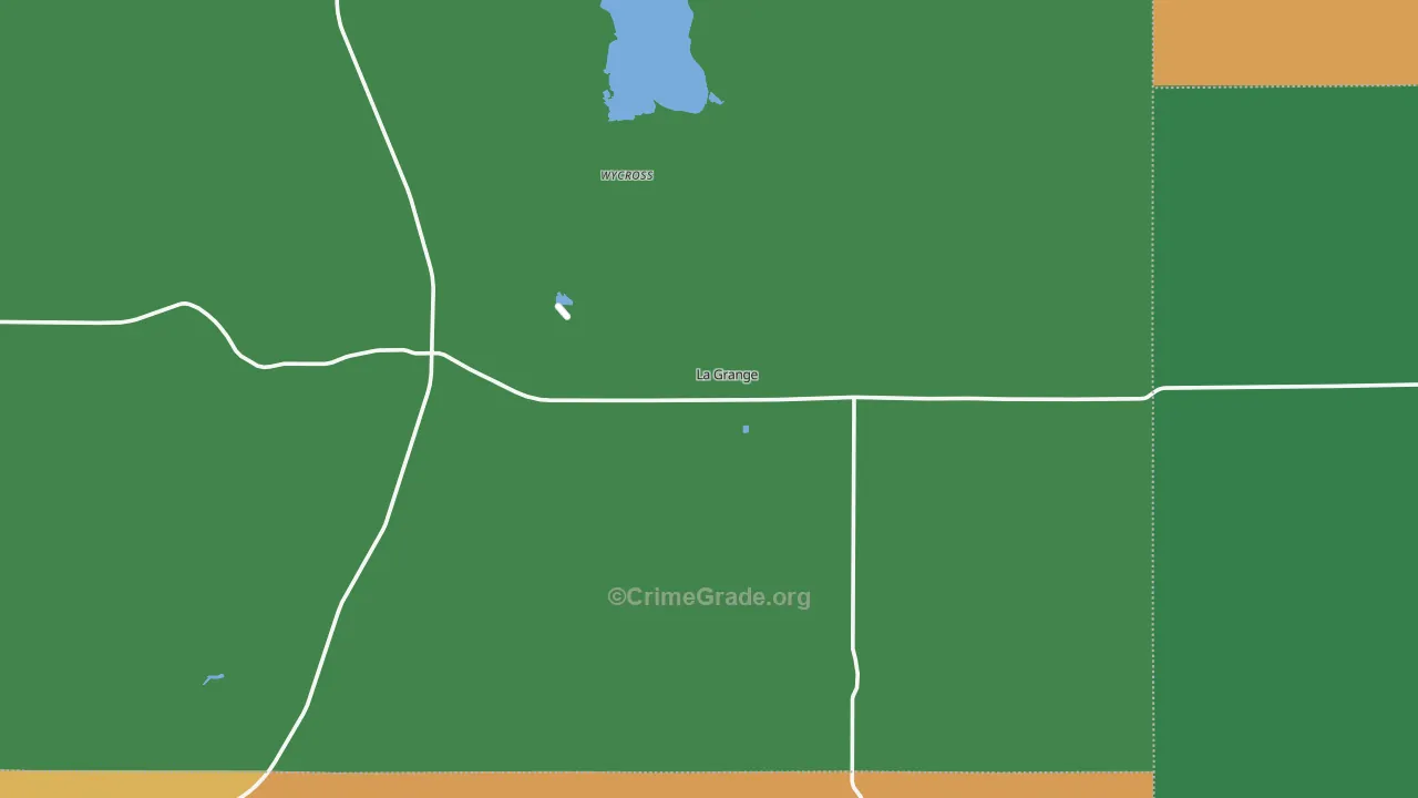 La Grange, WY Map of Theft Rates
