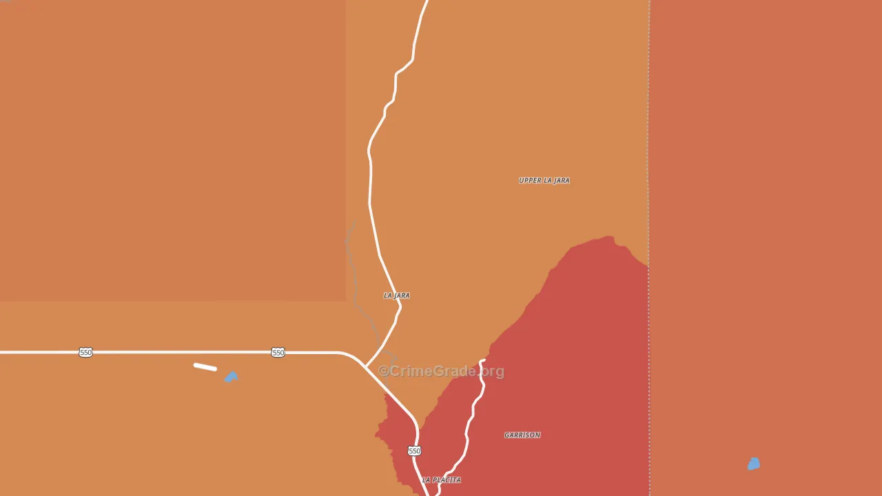 La Jara, NM Map of Theft Rates