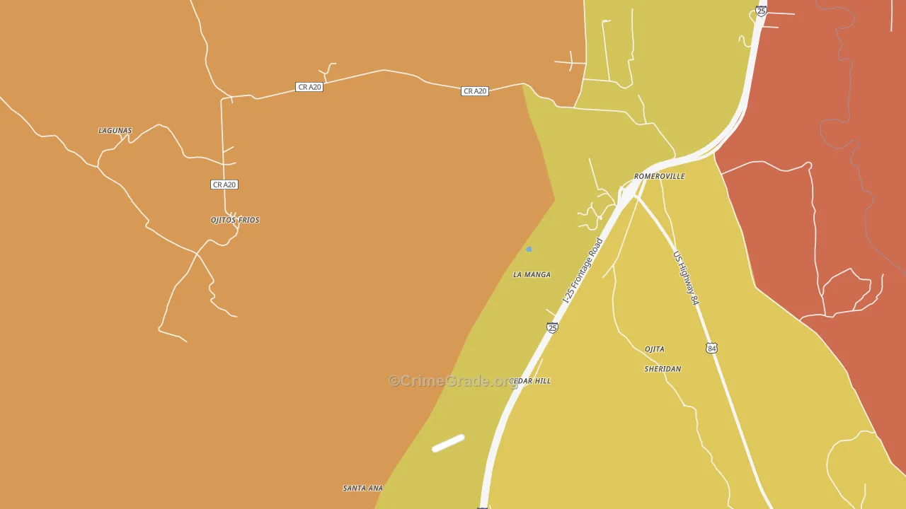 La Manga, NM Map of Theft Rates