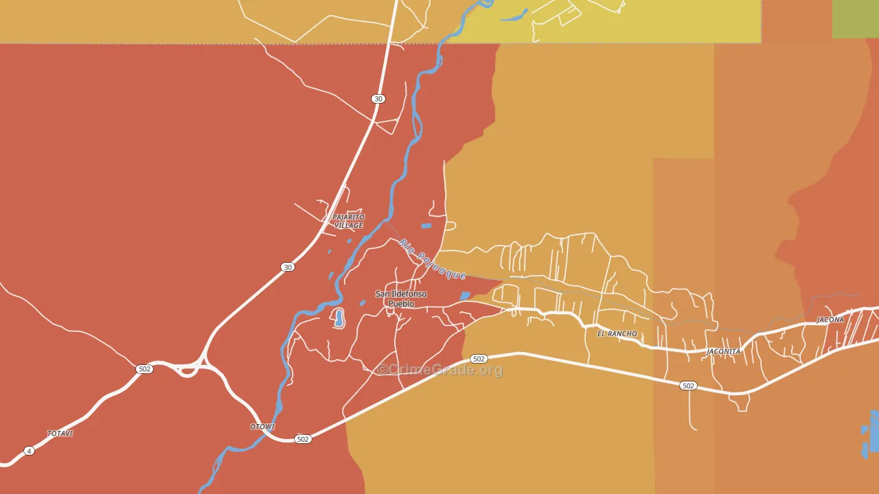 La Mesilla, NM Map of Theft Rates