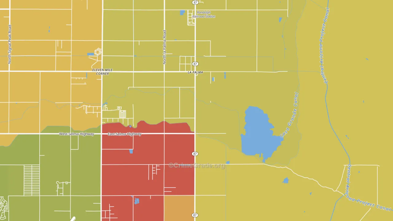 La Palma, AZ Map of Theft Rates