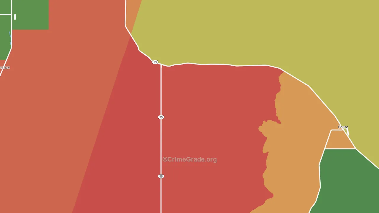 La Paz County, AZ Map of Theft Rates