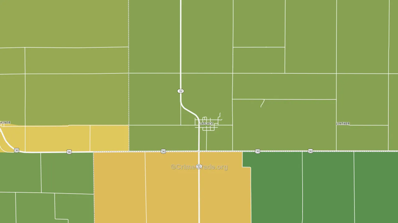 La Place, IL Map of Theft Rates