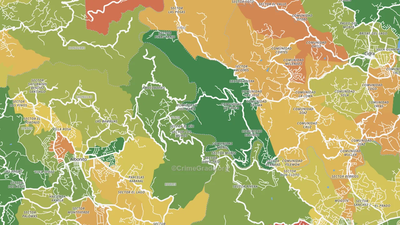 La Plata, PR Map of Theft Rates