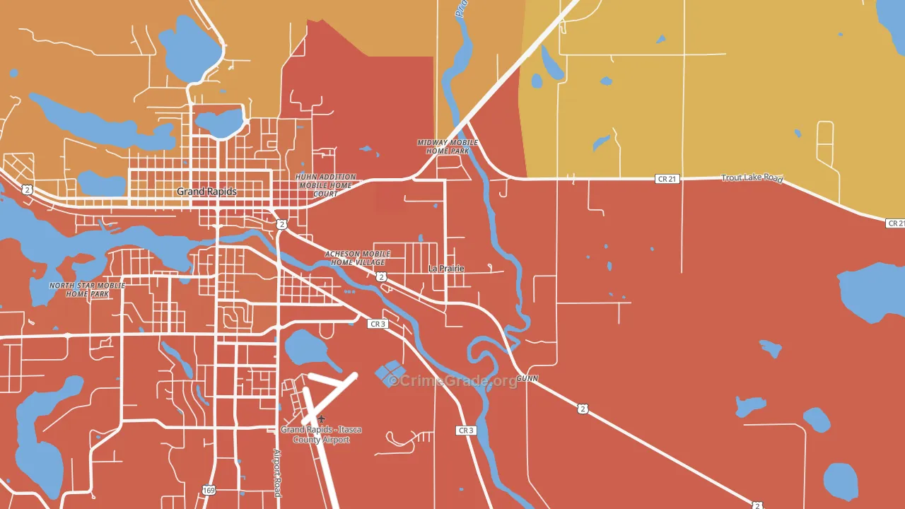 La Prairie, MN Map of Theft Rates