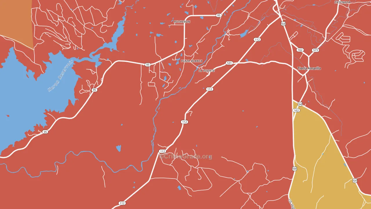 La Puente, NM Map of Theft Rates