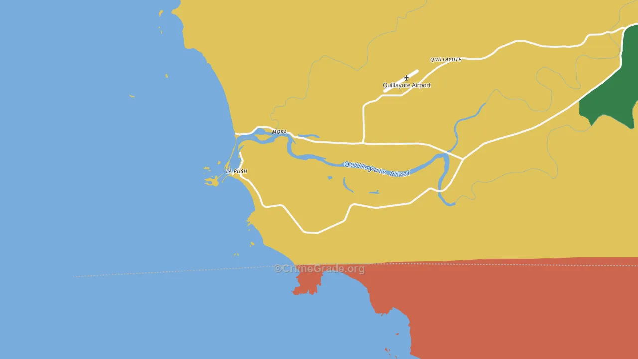 La Push, WA Map of Theft Rates