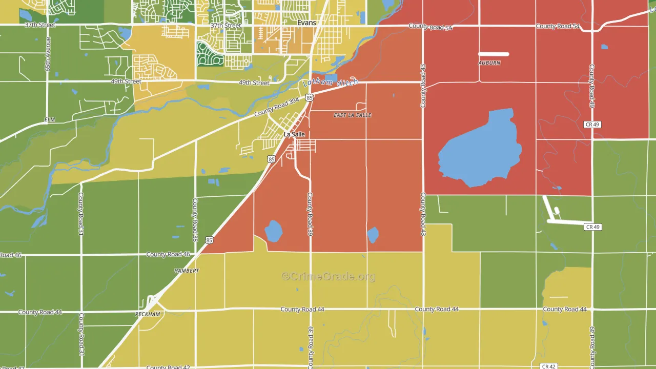 La Salle, CO Map of Theft Rates