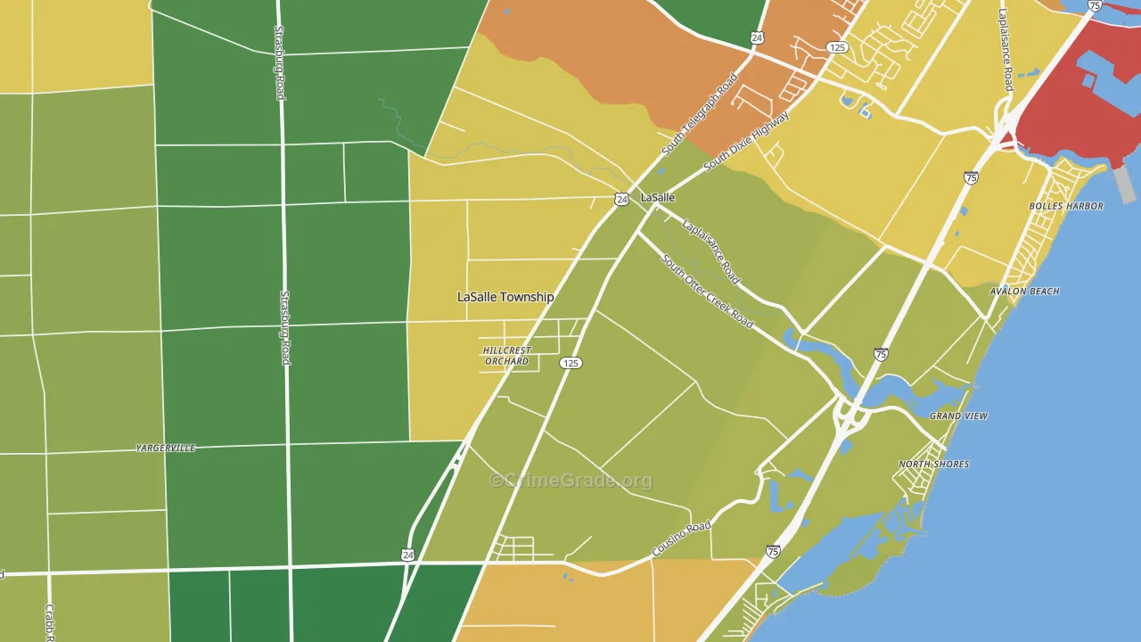 La Salle, MI Map of Theft Rates
