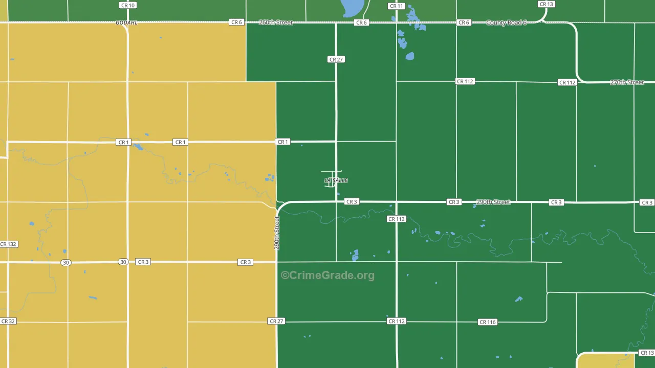 La Salle, MN Map of Theft Rates