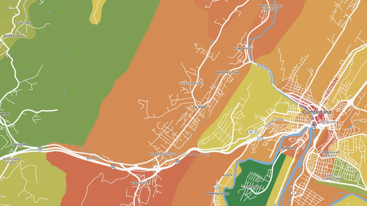 La Vale, MD Map of Theft Rates