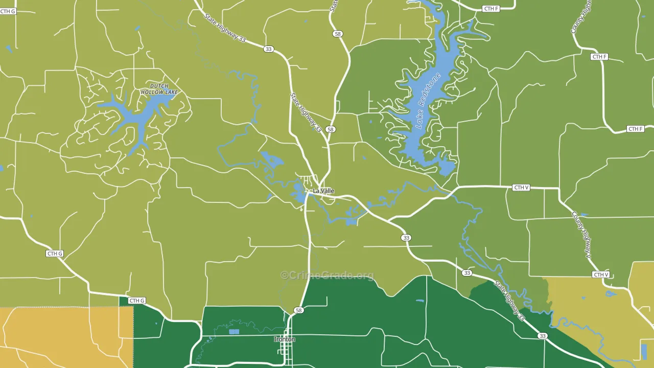 La Valle, WI Map of Theft Rates