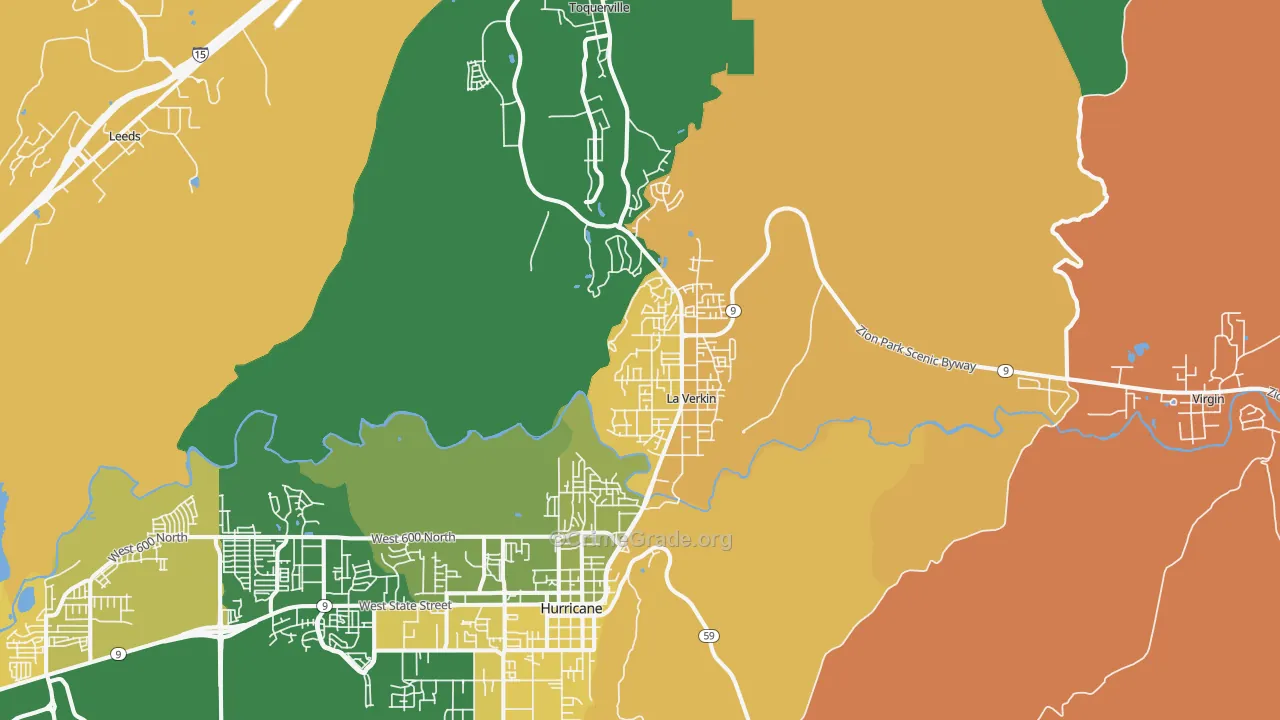 La Verkin, UT Map of Theft Rates