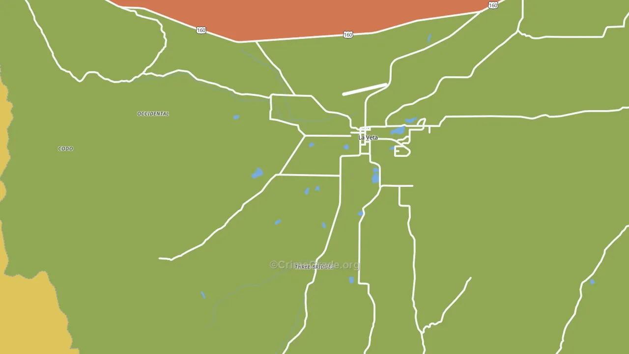 La Veta, CO Map of Theft Rates