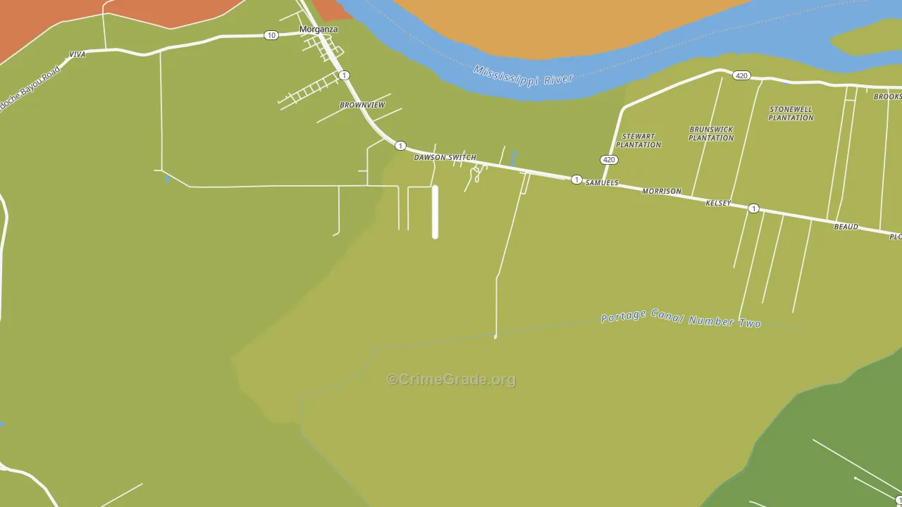 Labarre, LA Map of Theft Rates