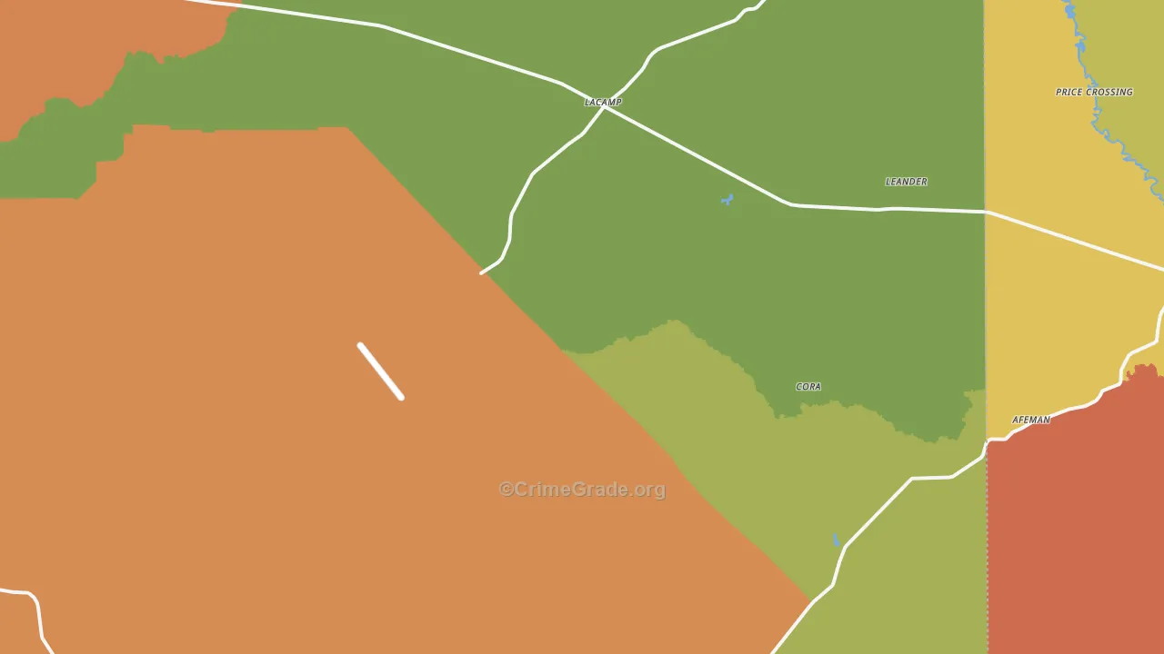 Lacamp, LA Map of Theft Rates