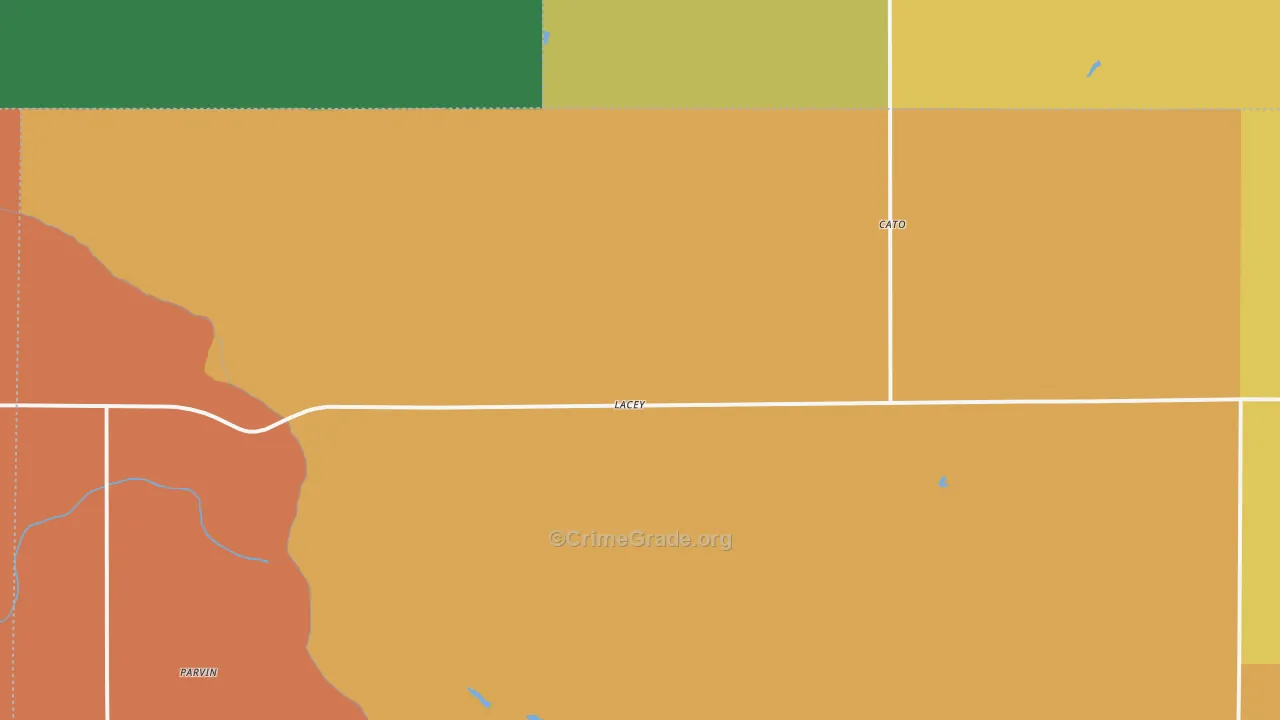 Lacey, OK Map of Theft Rates