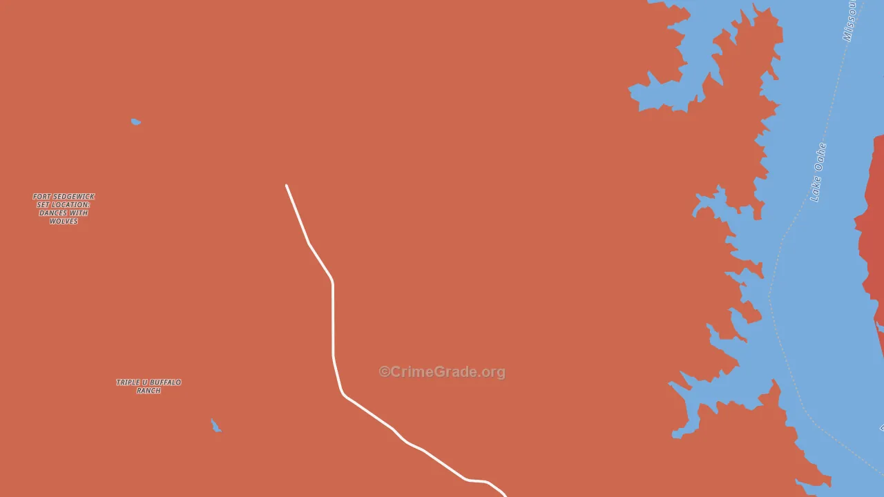 Lacy, SD Map of Theft Rates