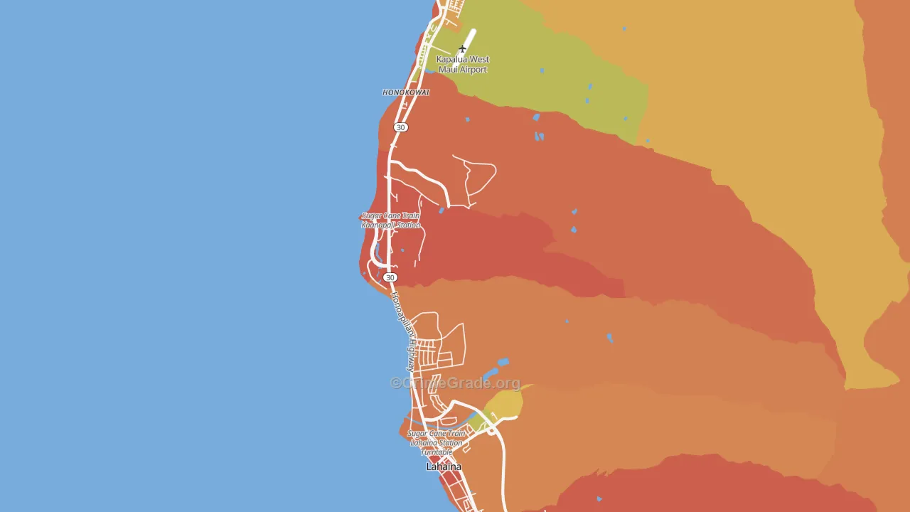 Lahaina, HI Map of Theft Rates