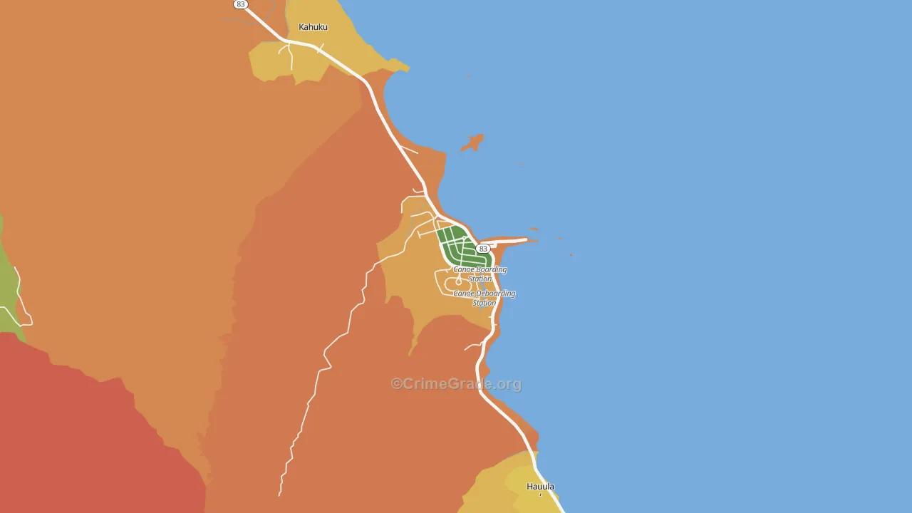 Laie, HI Map of Theft Rates