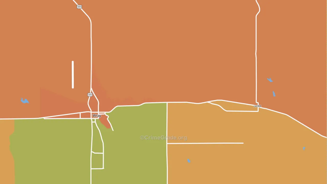 Laird, CO Map of Theft Rates