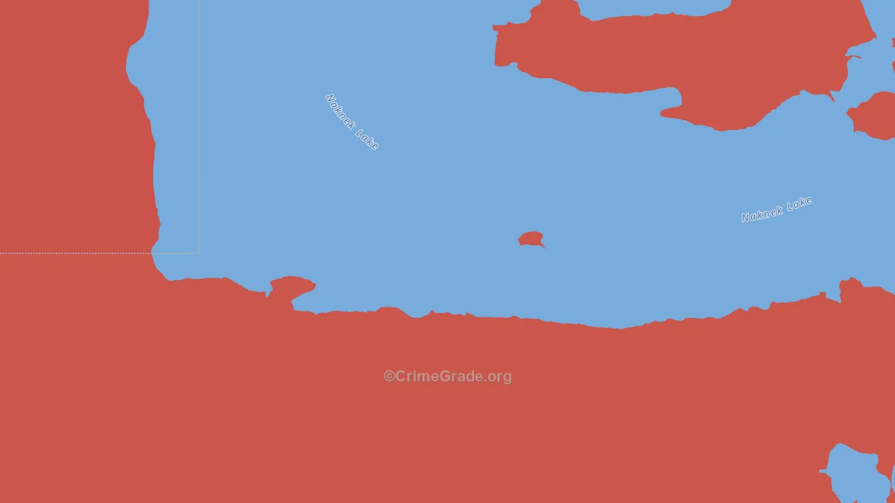 Lake and Peninsula Borough, AK Map of Theft Rates