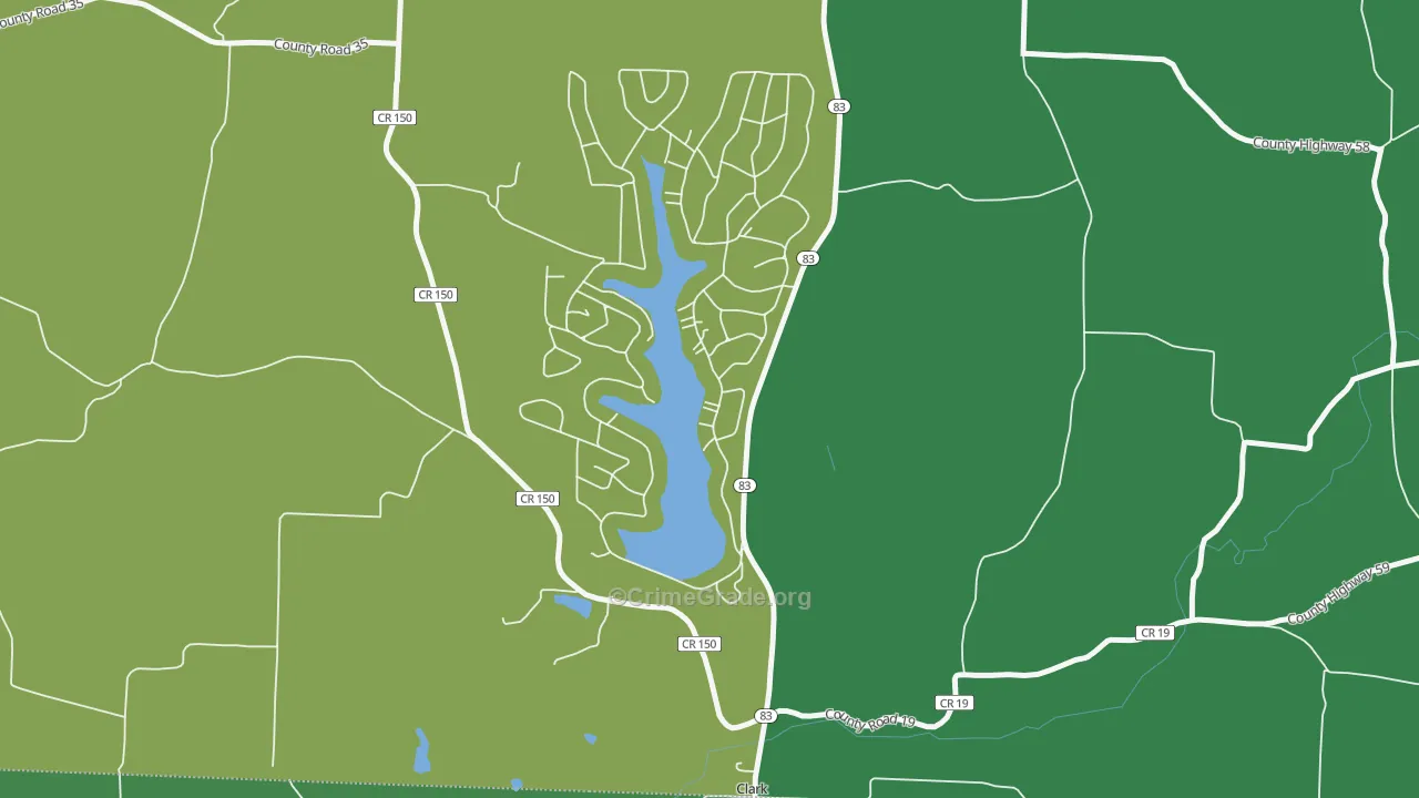 Lake Buckhorn, OH Map of Theft Rates