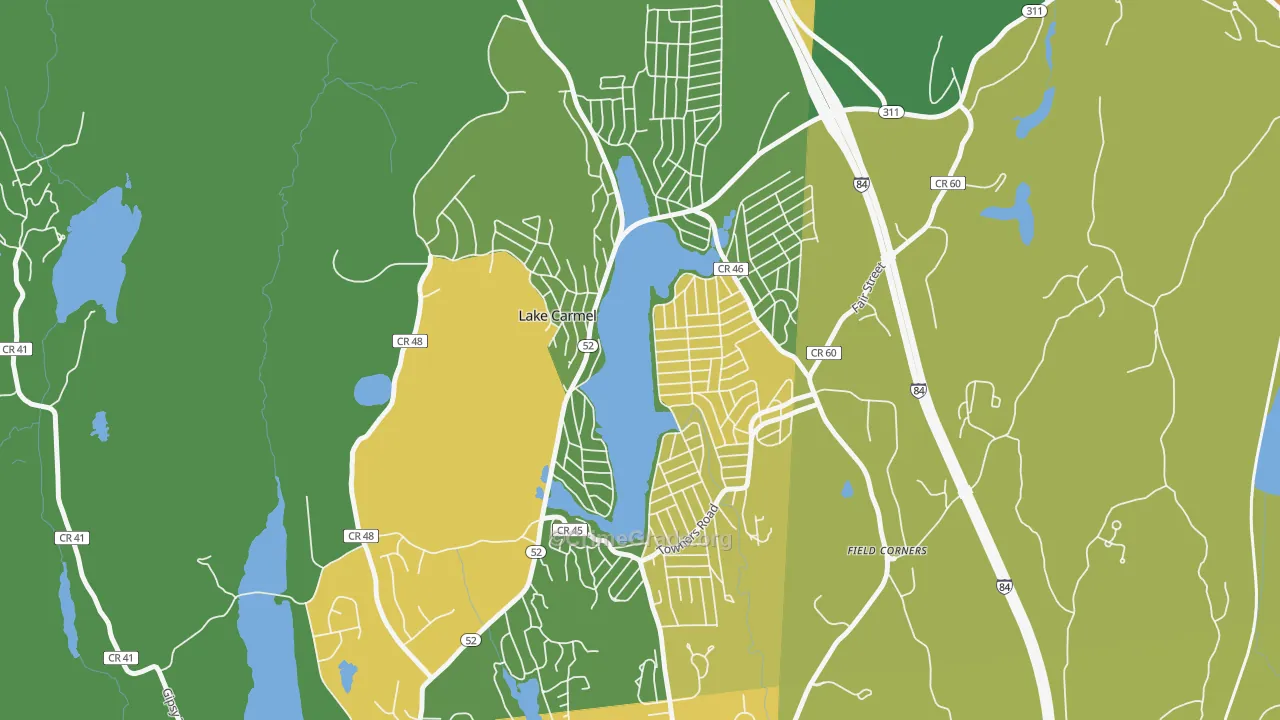 Lake Carmel, NY Map of Theft Rates