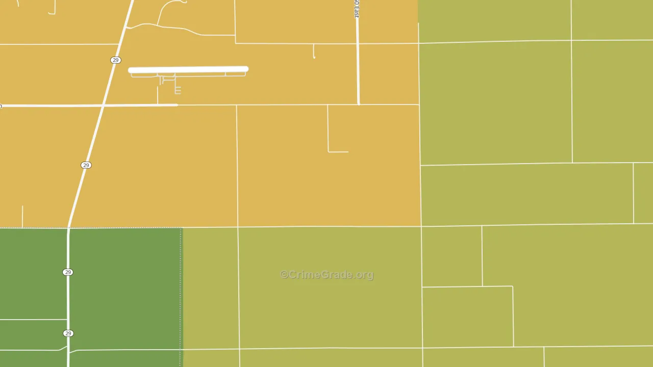 Lake Cicott, IN Map of Theft Rates