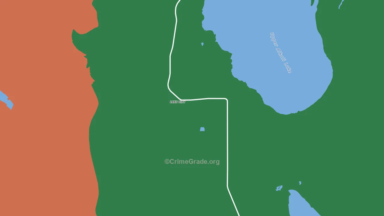 Lake City, CA Map of Theft Rates