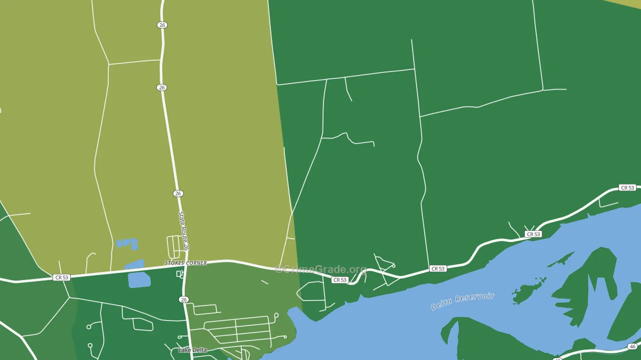 Lake Delta, NY Map of Theft Rates