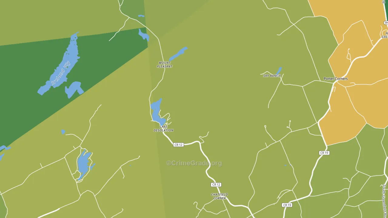 Lake Desolation, NY Map of Theft Rates