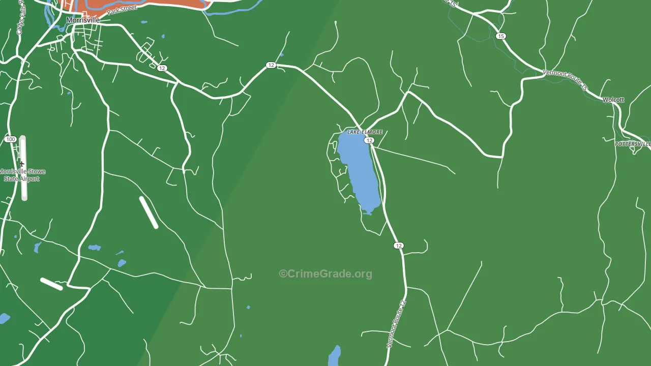 Lake Elmore, VT Map of Theft Rates