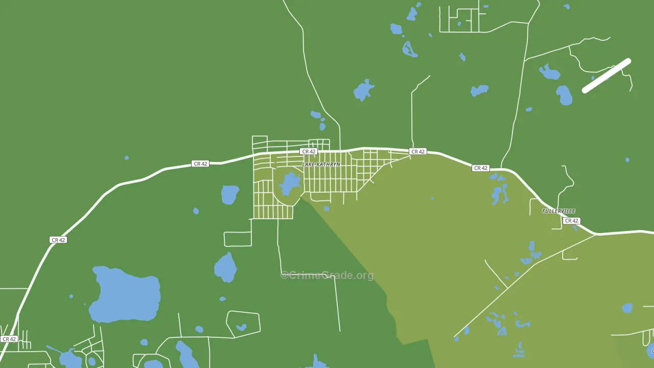 Lake Kathryn, FL Map of Theft Rates