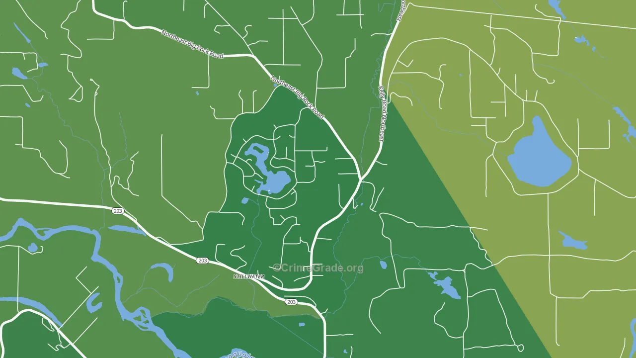 Lake Marcel-Stillwater, WA Map of Theft Rates
