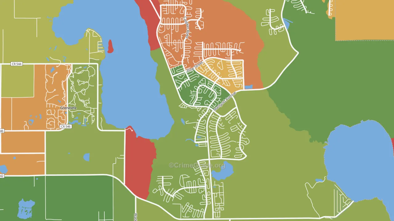 Lake Marion Village, Poinciana, FL Map of Theft Rates