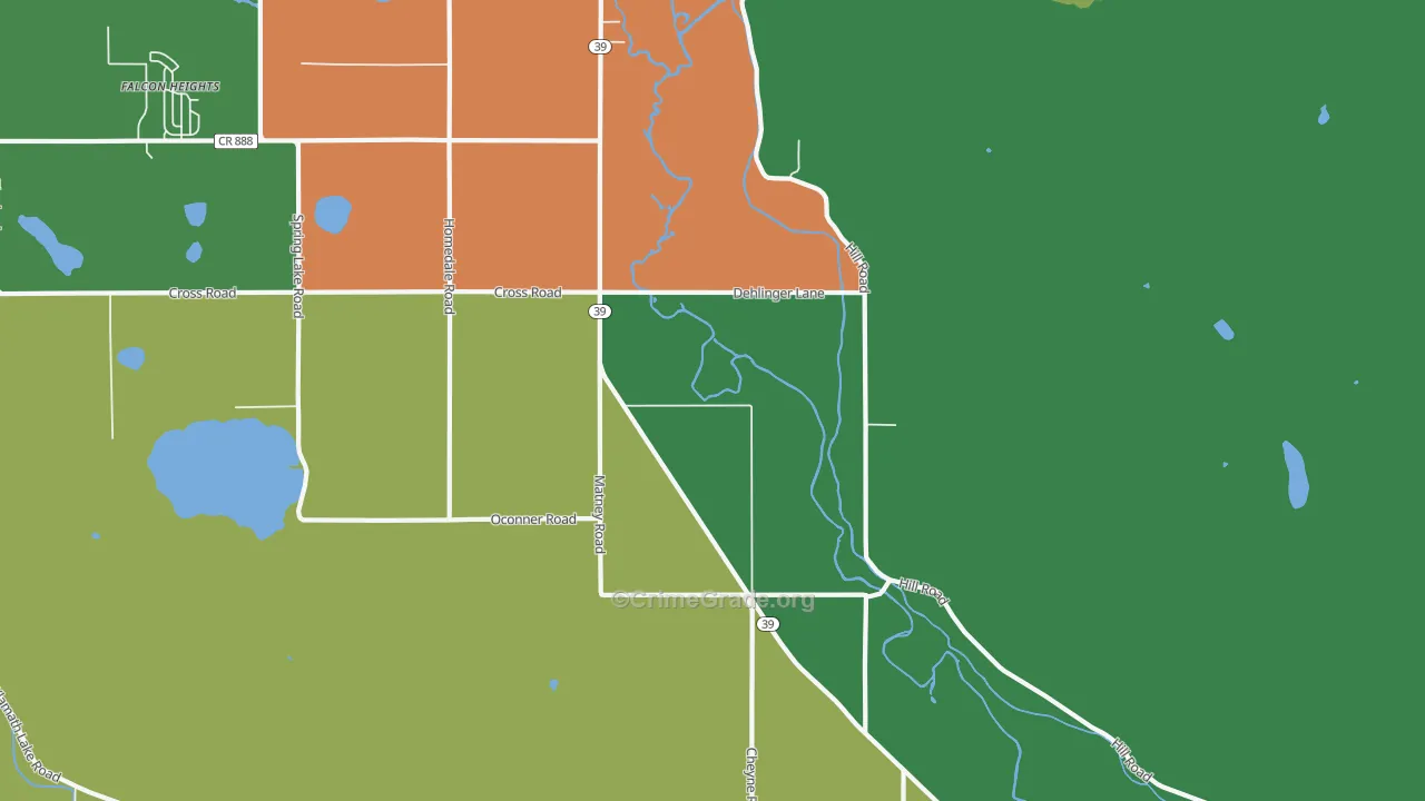 Lake of the Woods, OR Map of Theft Rates