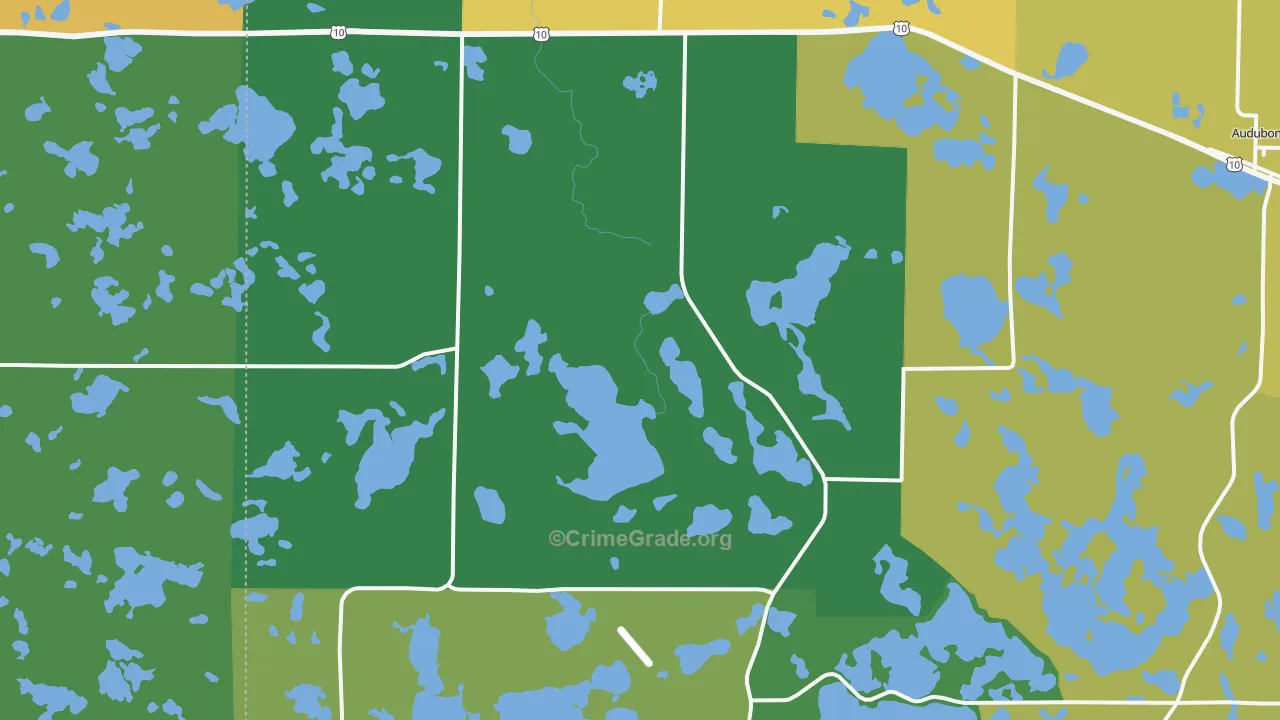Lake Park, MN Map of Theft Rates