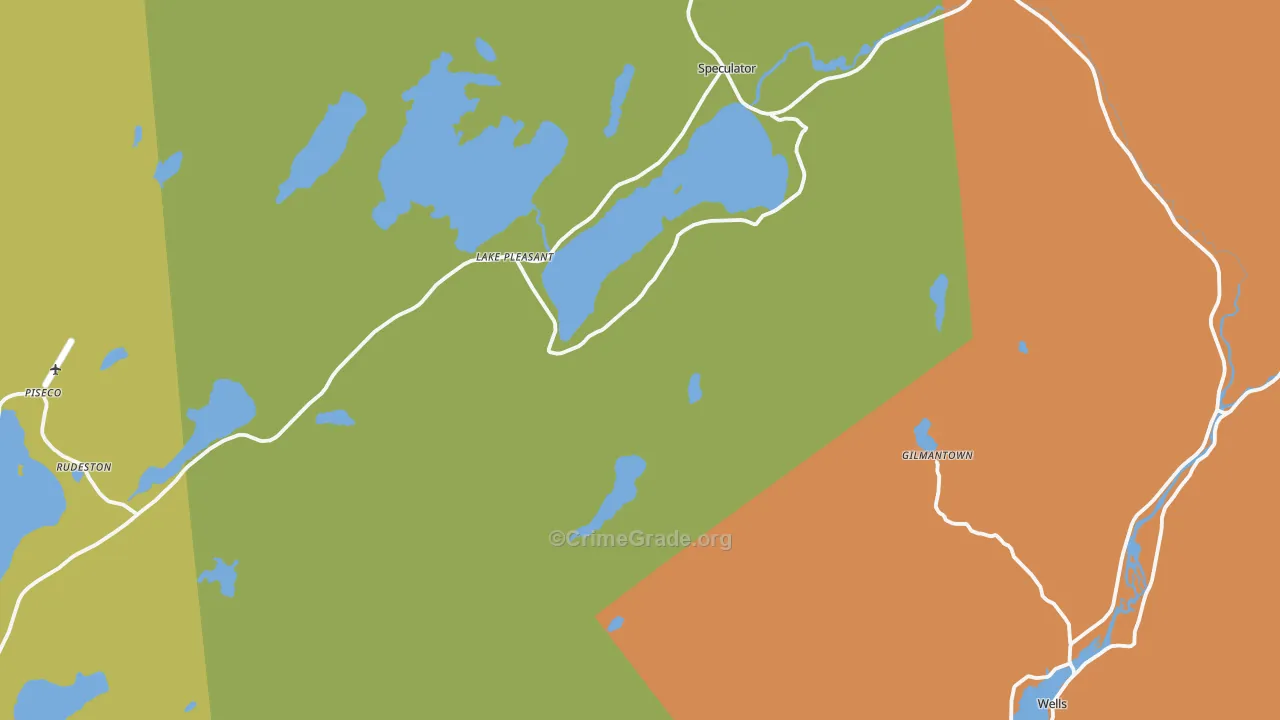 Lake Pleasant, NY Map of Theft Rates